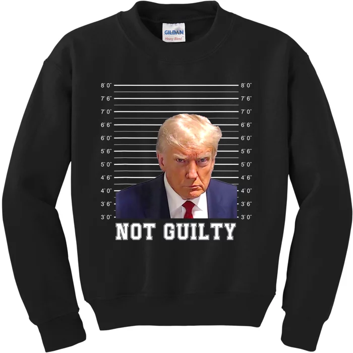 Free Donald Trump Mug Shot Republican President MAGA 2024 Kids Sweatshirt