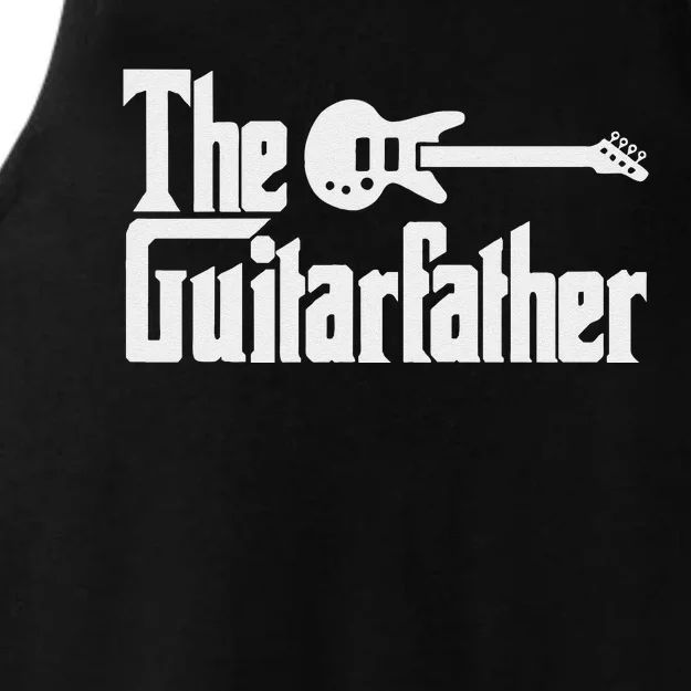 Fathers Day The Guitarfather Musician Guitarist Dad Gift Ladies Tri-Blend Wicking Tank