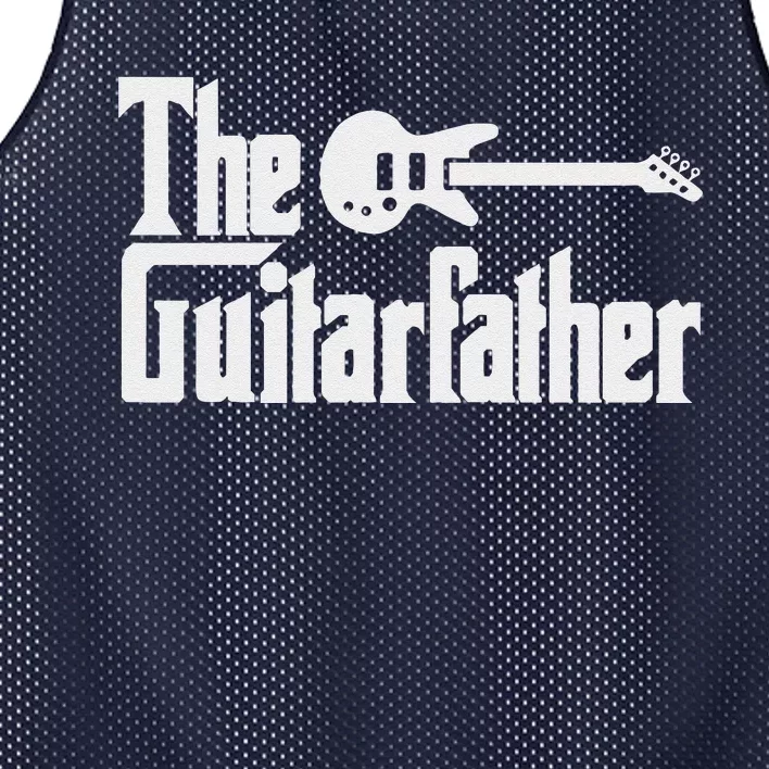 Fathers Day The Guitarfather Musician Guitarist Dad Gift Mesh Reversible Basketball Jersey Tank