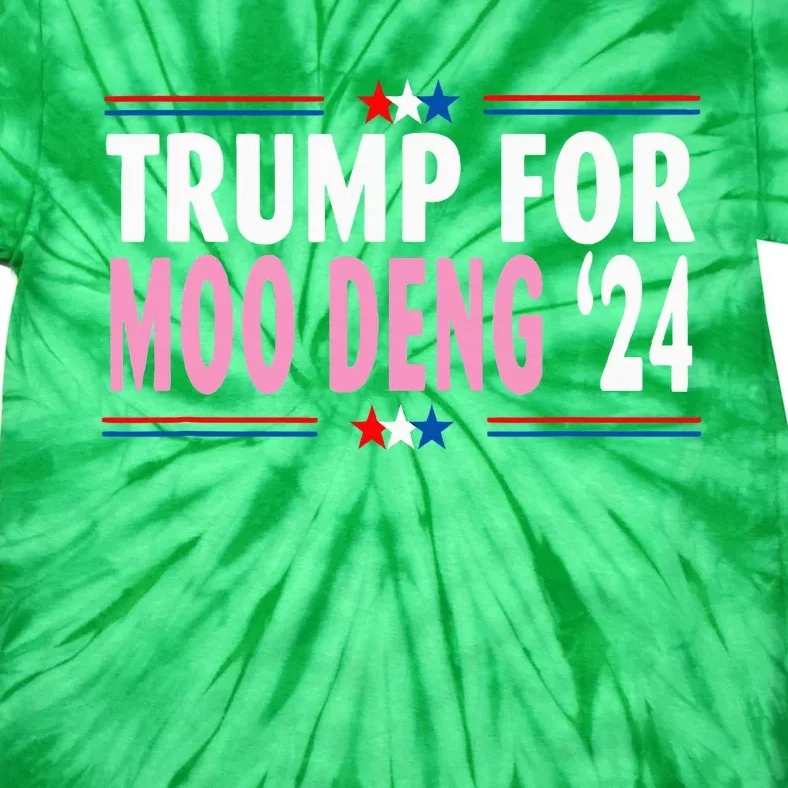 Funny Donald Trump For Moo Deng Cute Hippopotamus 2024 Tie-Dye T-Shirt