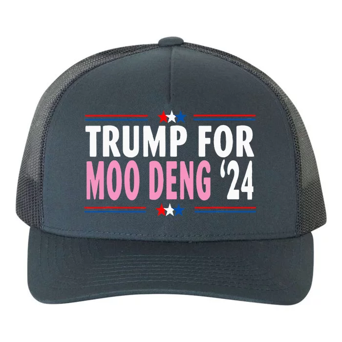 Funny Donald Trump For Moo Deng Cute Hippopotamus 2024 Yupoong Adult 5-Panel Trucker Hat