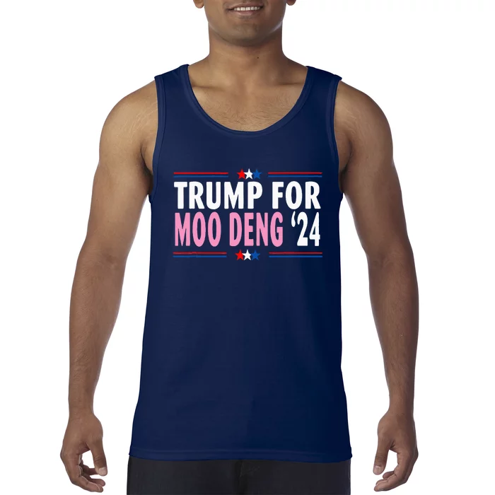 Funny Donald Trump For Moo Deng Cute Hippopotamus 2024 Tank Top