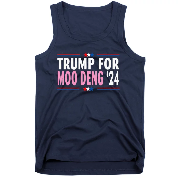 Funny Donald Trump For Moo Deng Cute Hippopotamus 2024 Tank Top