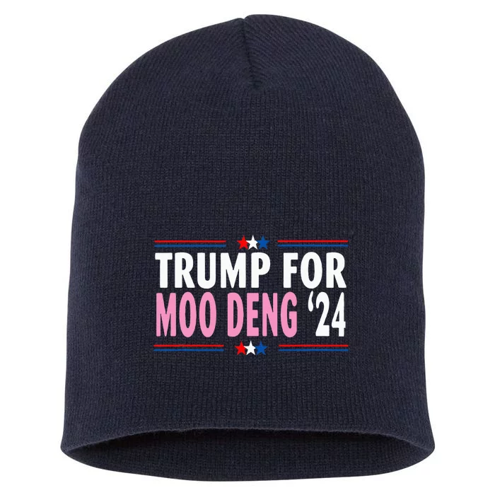 Funny Donald Trump For Moo Deng Cute Hippopotamus 2024 Short Acrylic Beanie