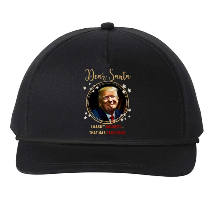 Funny Donald Trump Dear Santa I WasnT Naughty Christmas Mug Snapback Five-Panel Rope Hat