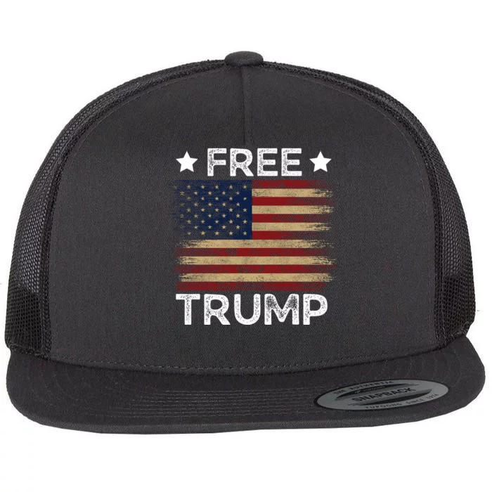 Free Donald Trump Republican Support Flat Bill Trucker Hat