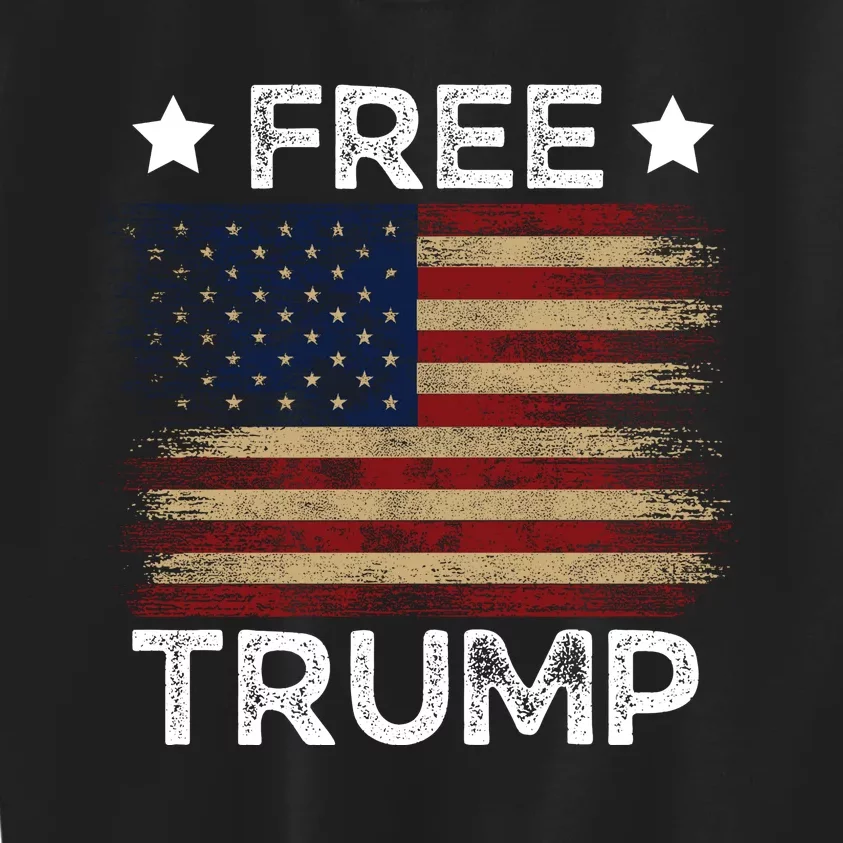 Free Donald Trump Republican Support Kids Sweatshirt