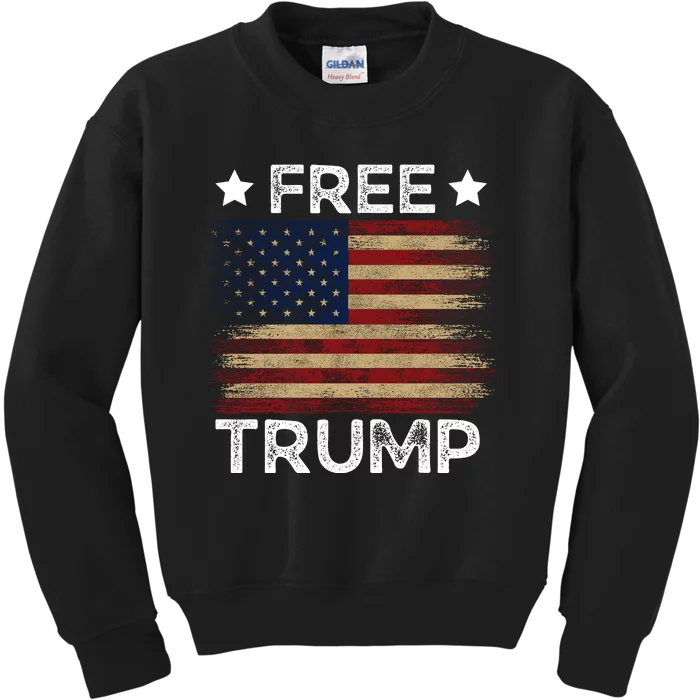 Free Donald Trump Republican Support Kids Sweatshirt