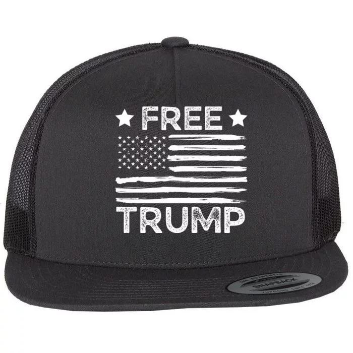 Free Donald Trump Republican Support Flat Bill Trucker Hat