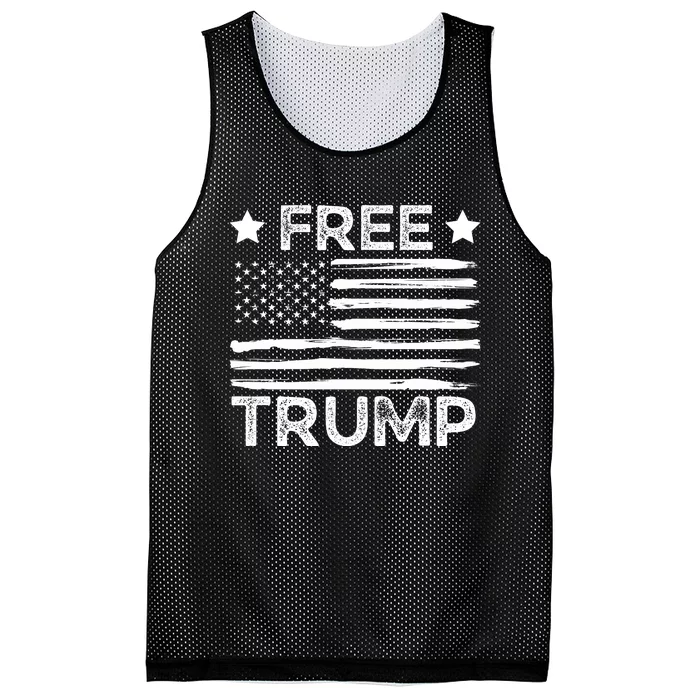 Free Donald Trump Republican Support Mesh Reversible Basketball Jersey Tank