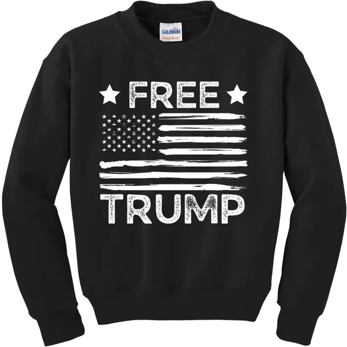 Free Donald Trump Republican Support Kids Sweatshirt