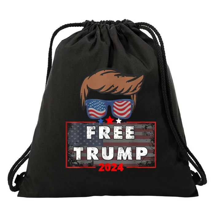 Free Donald Trump Republican Support Drawstring Bag