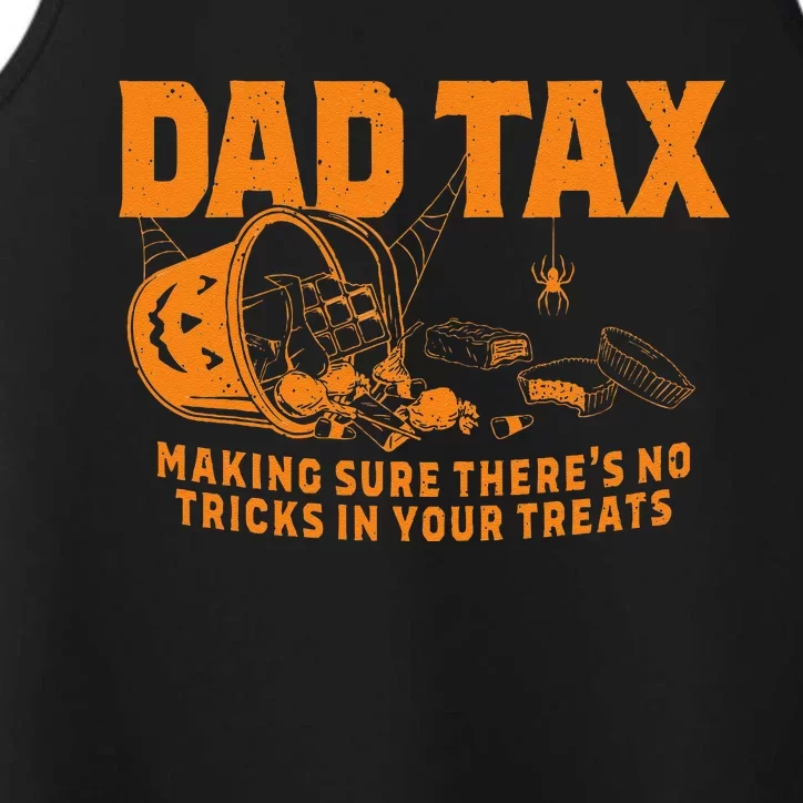 Funny Dad Tax Halloween Gift Performance Tank