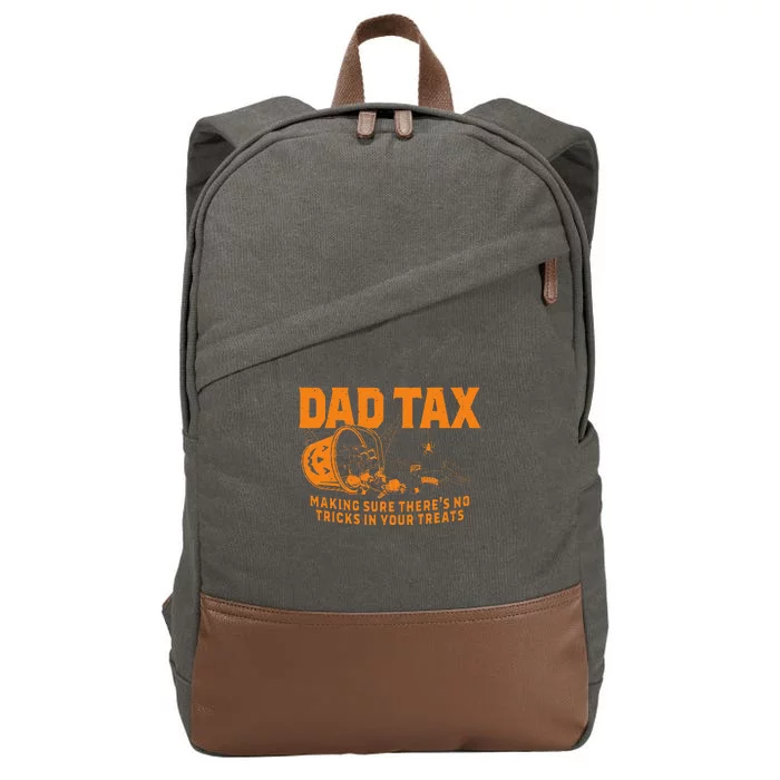 Funny Dad Tax Halloween Gift Cotton Canvas Backpack