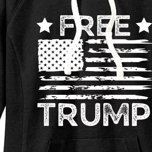 Free Donald Trump Republican Support Women's Fleece Hoodie