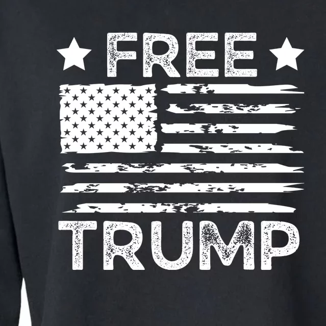 Free Donald Trump Republican Support Cropped Pullover Crew