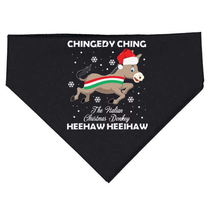 Funny Dominick The Christmas Donkey Italian Donkey USA-Made Doggie Bandana