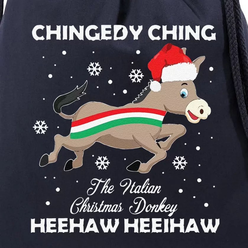 Funny Dominick The Christmas Donkey Italian Donkey Drawstring Bag