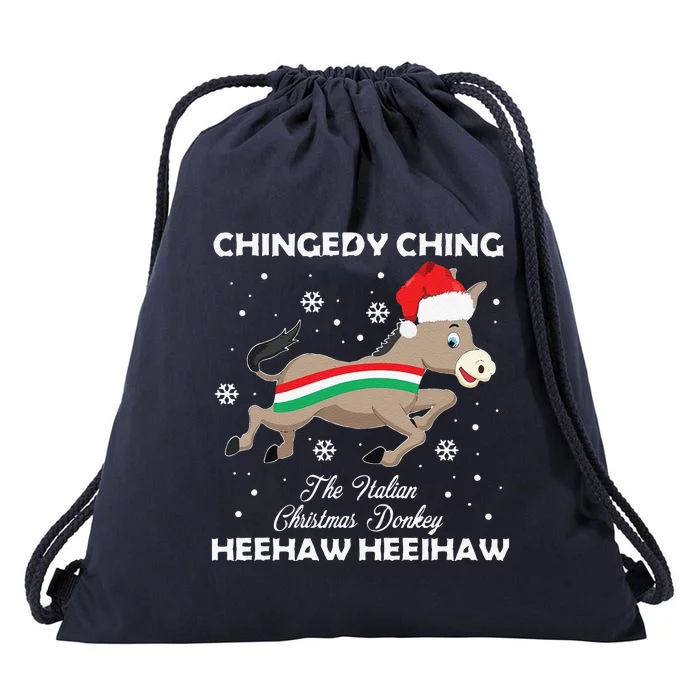 Funny Dominick The Christmas Donkey Italian Donkey Drawstring Bag