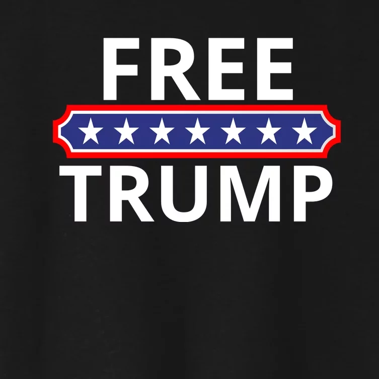 Free Donald Trump Republican Support Women's Crop Top Tee