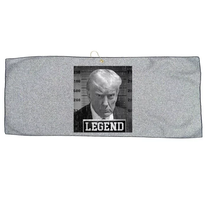 Free Donald Trump Mug Shot Republican President MAGA 2024 Large Microfiber Waffle Golf Towel