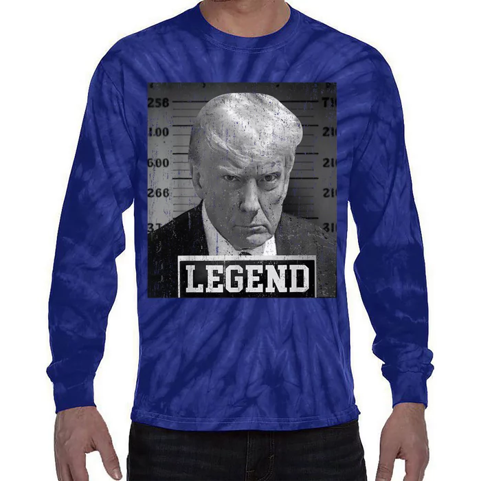 Free Donald Trump Mug Shot Republican President MAGA 2024 Tie-Dye Long Sleeve Shirt