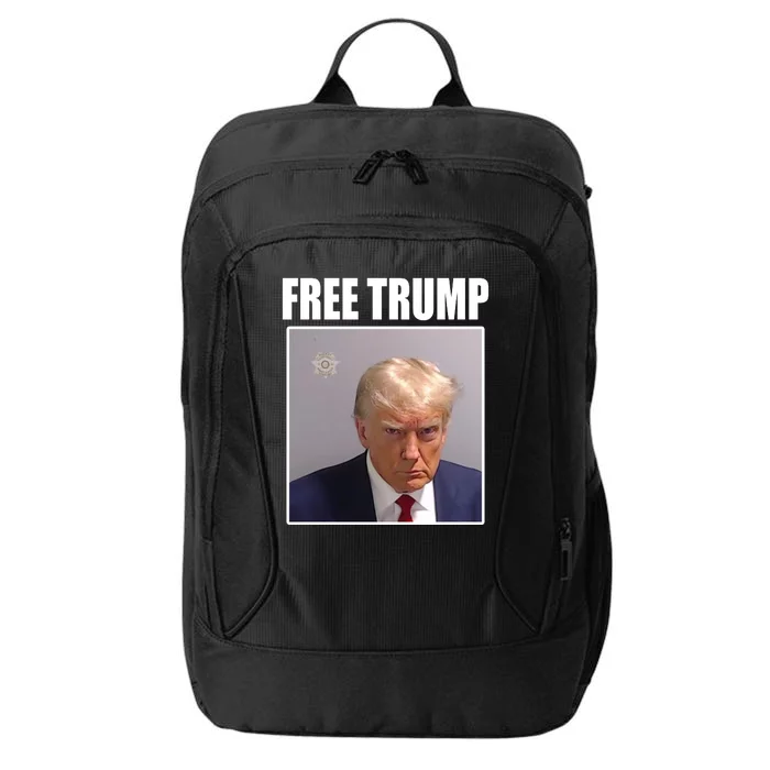 Free Donald Trump Mugshot Election City Backpack