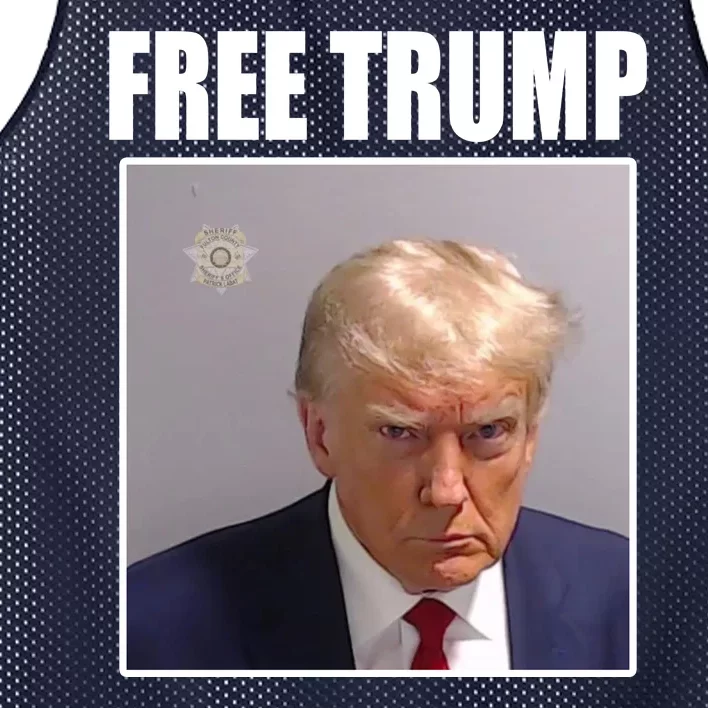 Free Donald Trump Mugshot Election Mesh Reversible Basketball Jersey Tank