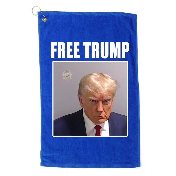 Free Donald Trump Mugshot Election Platinum Collection Golf Towel