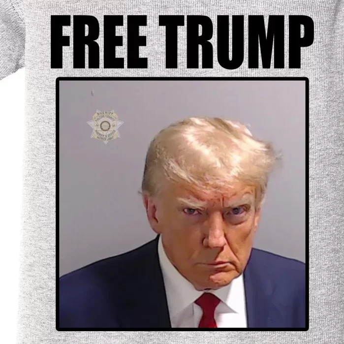 Free Donald Trump Mugshot Election Baby Bodysuit