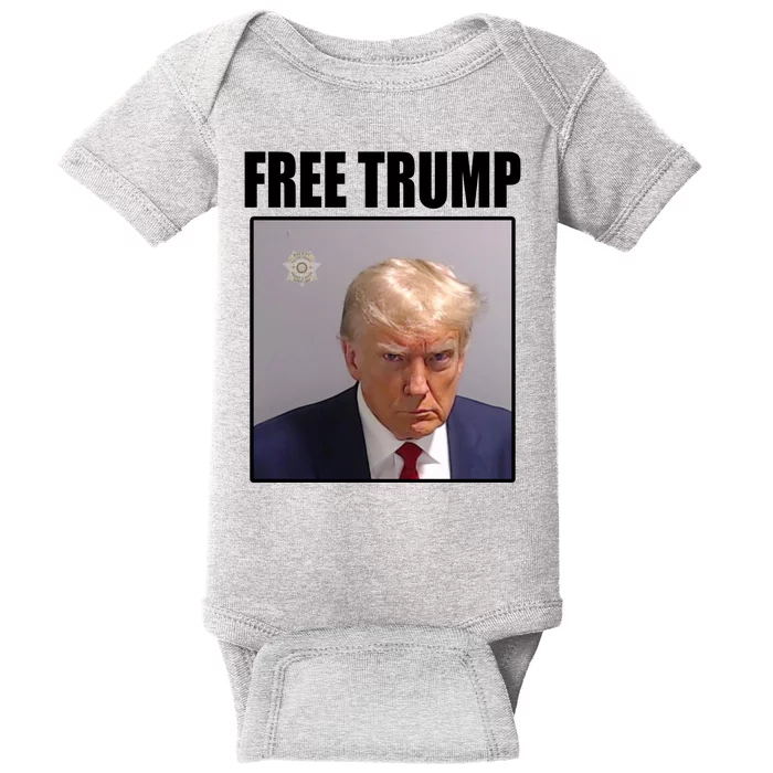 Free Donald Trump Mugshot Election Baby Bodysuit