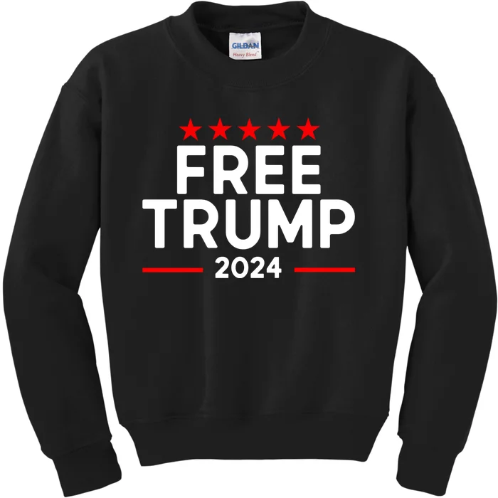 Free Donald Trump Republican Support Kids Sweatshirt