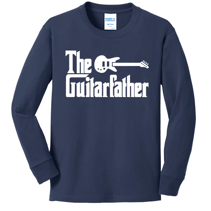 Fathers Day The Guitarfather Musician Guitarist Dad Gift Kids Long Sleeve Shirt