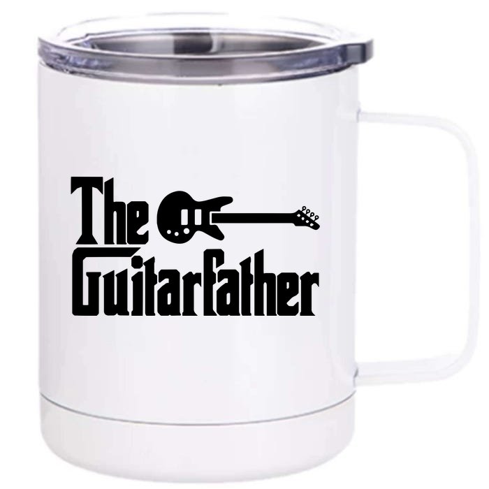 Fathers Day The Guitarfather Musician Guitarist Dad Gift Front & Back 12oz Stainless Steel Tumbler Cup