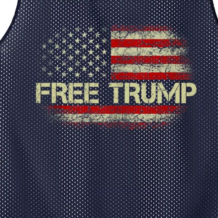 Free Donald Trump Republican Support Mesh Reversible Basketball Jersey Tank