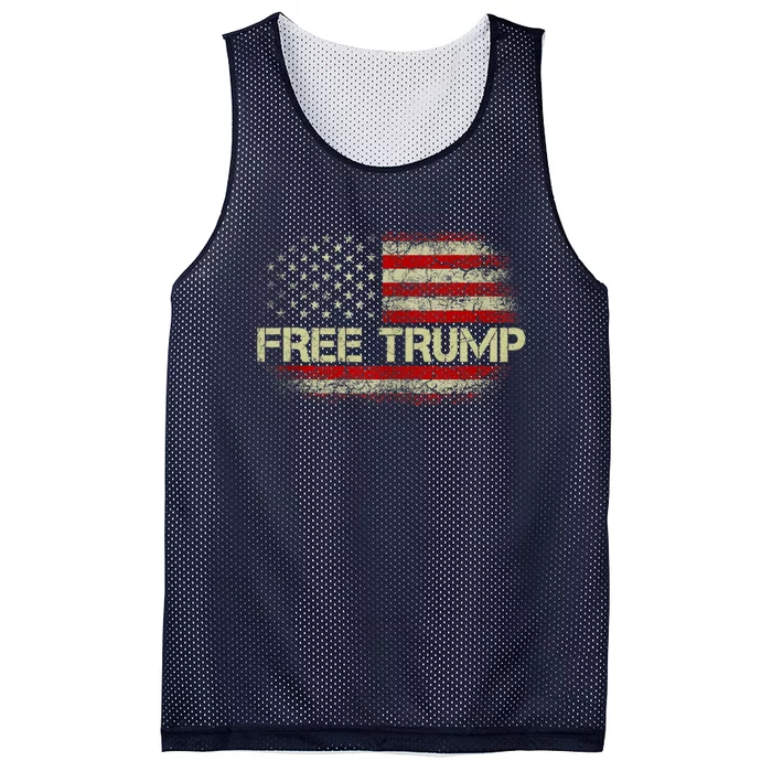 Free Donald Trump Republican Support Mesh Reversible Basketball Jersey Tank