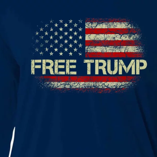 Free Donald Trump Republican Support Cooling Performance Long Sleeve Crew