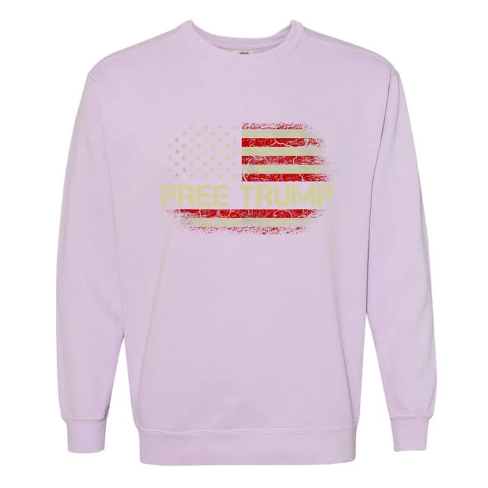 Free Donald Trump Republican Support Garment-Dyed Sweatshirt