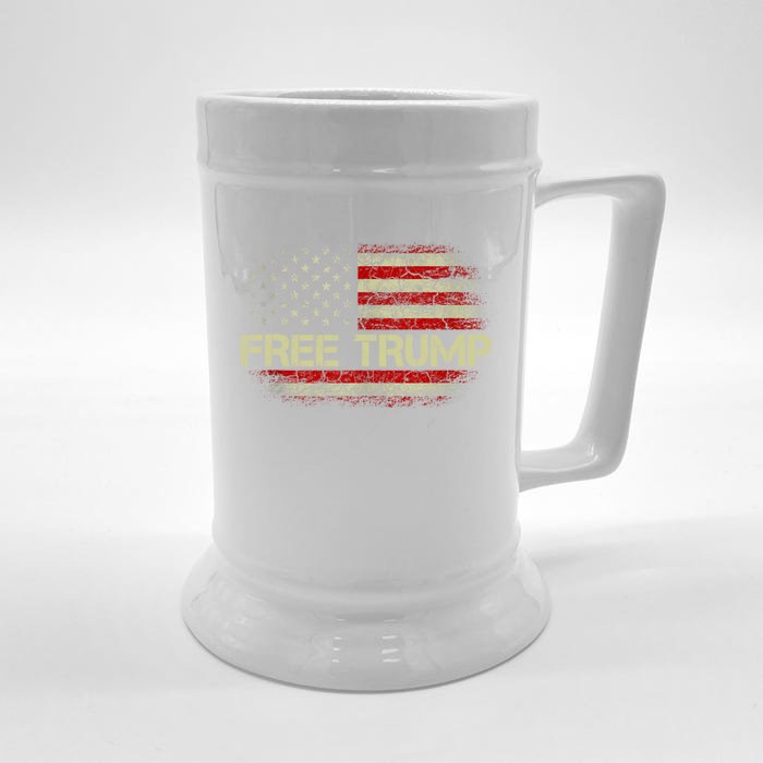 Free Donald Trump Republican Support Front & Back Beer Stein