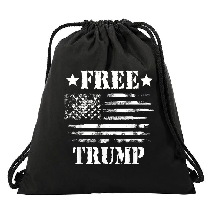 Free Donald Trump Republican Support Drawstring Bag