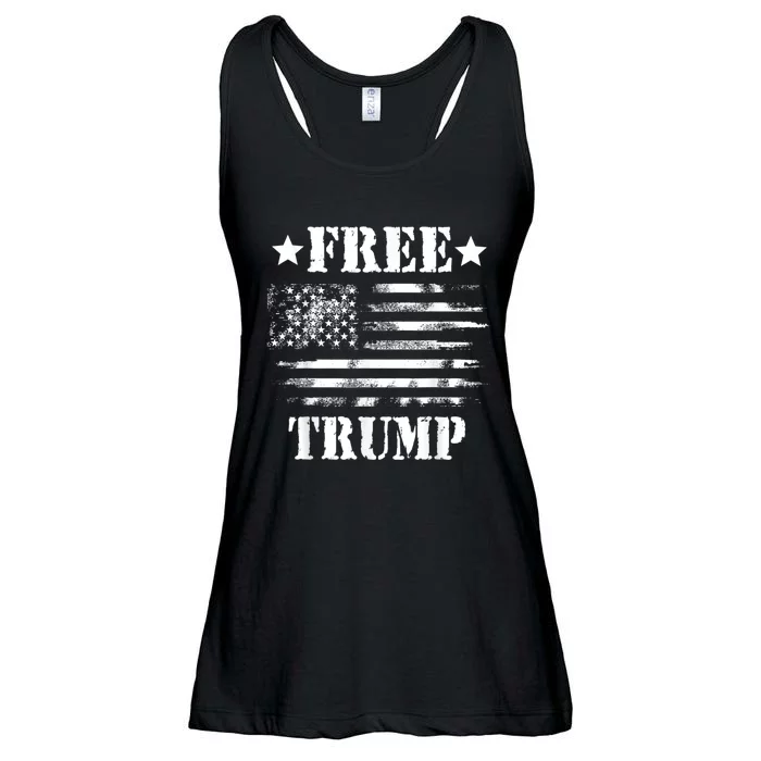 Free Donald Trump Republican Support Ladies Essential Flowy Tank