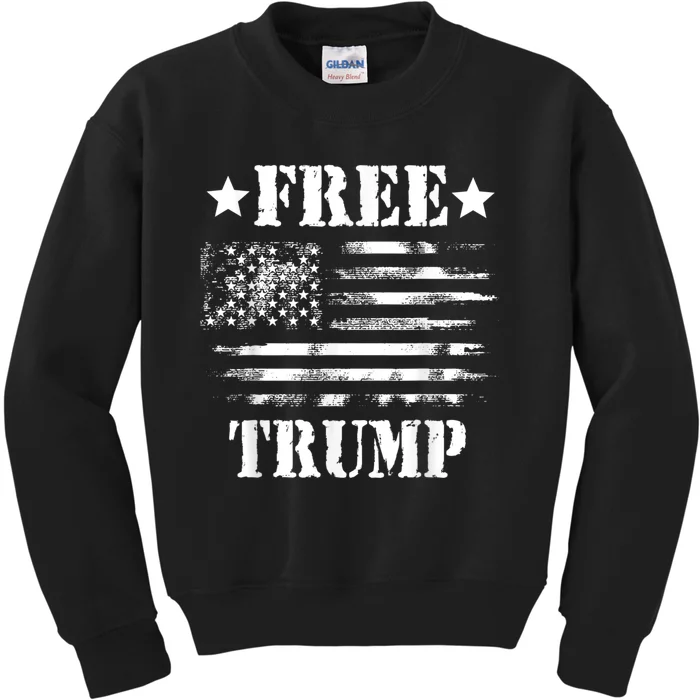 Free Donald Trump Republican Support Kids Sweatshirt