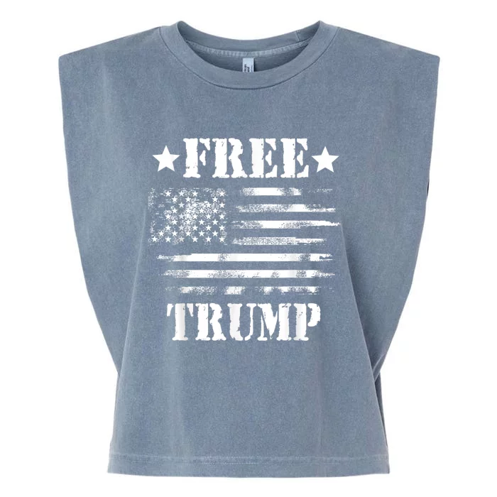 Free Donald Trump Republican Support Garment-Dyed Women's Muscle Tee