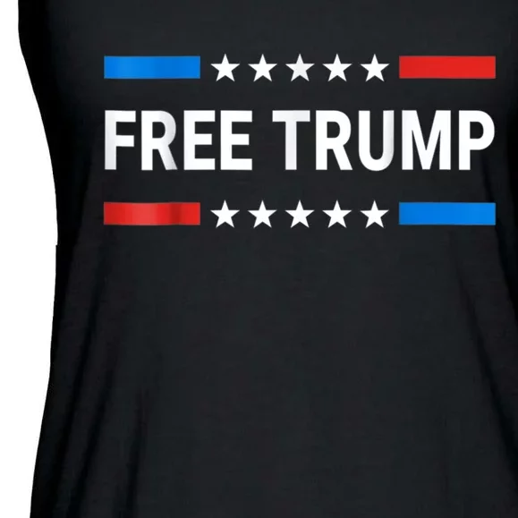 Free Donald Trump Republican Support Ladies Essential Flowy Tank