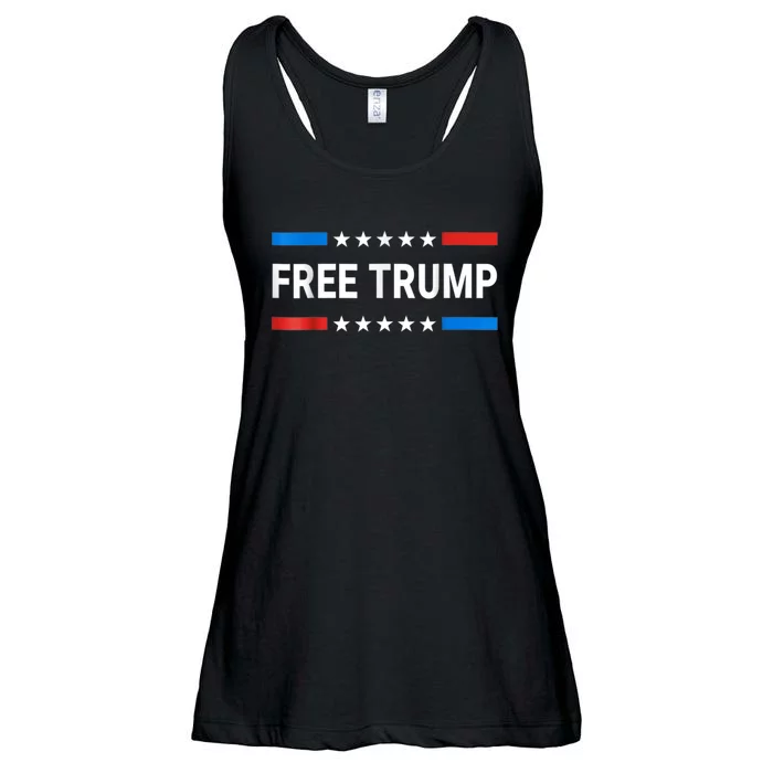 Free Donald Trump Republican Support Ladies Essential Flowy Tank