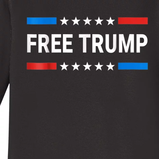 Free Donald Trump Republican Support Baby Long Sleeve Bodysuit