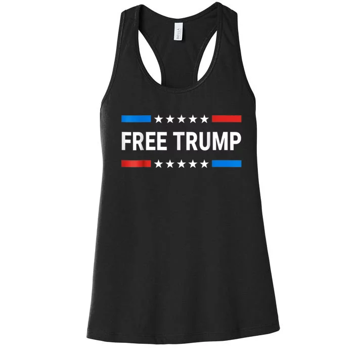 Free Donald Trump Republican Support Women's Racerback Tank