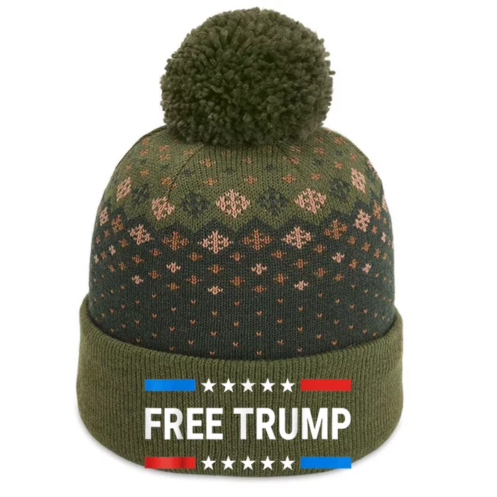 Free Donald Trump Republican Support The Baniff Cuffed Pom Beanie