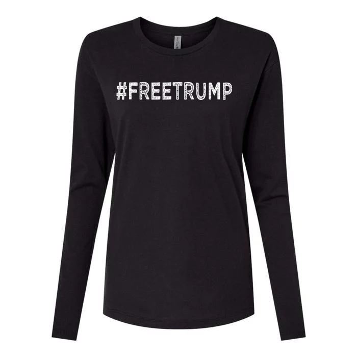 Free Donald Trump Republican Support Womens Cotton Relaxed Long Sleeve T-Shirt