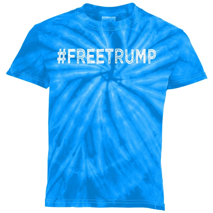 Free Donald Trump Republican Support Kids Tie-Dye T-Shirt